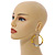 Lemon Yellow/ Silver/ Transparent Ceramic/ Glass Bead Hoop Earrings In Silver Tone - 80mm Long - view 2