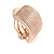 C Shape Textured Clip On Earrings In Rose Gold Tone - 20mm Tall - view 5