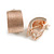 C Shape Textured Clip On Earrings In Rose Gold Tone - 20mm Tall - view 7