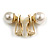 10mm D Classic Faux Pearl Clip On Earrings In Gold Tone - view 4