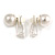 10mm D Classic Faux Pearl Clip On Earrings In Silver Tone - view 4