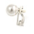 10mm D Classic Faux Pearl Clip On Earrings In Silver Tone - view 6