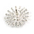 Christmas Clear Crystal Snowflake Stud Earrings In Silver Tone - 25mm Diameter - view 5
