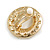 Gold Tone Faux Pearl Bead Button Clip On Earrings - 22mm D - view 6