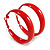 Large Red Enamel Hoop Earrings - 50mm Diameter - view 6