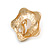 25mm Retro Style Matt Gold Tone Faux Pearl Flower Clip On Earrings - view 4