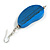Lucky Beans Blue Painted Wooden Drop Earrings - 65mm Long - view 6