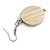 White Washed Wood Coin Drop Earrings - 55mm L - view 5