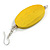 Yellow Painted Wood Oval Drop Earrings - 70mm L - view 4