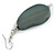 Lucky Beans Grey Painted Wooden Drop Earrings - 65mm Long - view 4