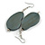 Lucky Beans Grey Painted Wooden Drop Earrings - 65mm Long - view 5