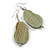 Lucky Beans Mint Washed Wooden Drop Earrings - 65mm Long - view 7