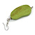 Lucky Beans Lime Green Painted Wooden Drop Earrings - 65mm Long - view 5