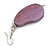 Lucky Beans Lilac Purple Painted Wooden Drop Earrings - 65mm Long - view 5