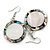 50mm L/Silver/Grey/Abalone Round Shape Sea Shell Earrings/Handmade/ Slight Variation In Colour/Natural Irregularities - view 4