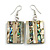 50mm L/Brown/Natural/Abalone Square Shape Sea Shell Earrings/Handmade/ Slight Variation In Colour/Natural Irregularities - view 4