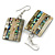 50mm L/Brown/Natural/Abalone Square Shape Sea Shell Earrings/Handmade/ Slight Variation In Colour/Natural Irregularities - view 2