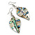 60mm L/Natural/Beige/Abalone Leaf Shape Sea Shell Earrings/Handmade/ Slight Variation In Colour/Natural Irregularities - view 2