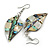 60mm L/Natural/Beige/Abalone Leaf Shape Sea Shell Earrings/Handmade/ Slight Variation In Colour/Natural Irregularities - view 3