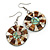 50mm L/Brown/Natural/Abalone Round Shape Sea Shell Earrings/Handmade/ Slight Variation In Colour/Natural Irregularities