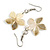 50mm L/Natural Flower Shape Sea Shell Earrings/Handmade/ Slight Variation In Colour/Natural Irregularities