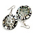 50mm L/Grey/Black/Natural Round Shape Sea Shell Earrings/Handmade/ Slight Variation In Colour/Natural Irregularities - view 4