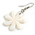 50mm L/Off White Flower Shape Sea Shell Earrings/Handmade/ Slight Variation In Colour/Natural Irregularities - view 5