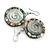50mm L/Grey/Abalone Round Shape Sea Shell Earrings/Handmade/ Slight Variation In Colour/Natural Irregularities - view 5