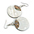 50mm L/Silver Grey/Abalone Round Shape Sea Shell Earrings/Handmade/ Slight Variation In Colour/Natural Irregularities - view 4