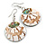 50mm L/White/Natural/Abalone Round Shape Sea Shell Earrings/Handmade/ Slight Variation In Colour/Natural Irregularities