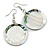 50mm L/Silvery/Light Grey/Abalone Round Shape Sea Shell Earrings/Handmade/ Slight Variation In Colour/Natural Irregularities