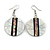 50mm L/Silvery/Black/Abalone Round Shape Sea Shell Earrings/Handmade/ Slight Variation In Colour/Natural Irregularities - view 2