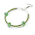 55mm Green Glass Bead Large Hoop Earrings in Silver Tone - 75mm Drop - view 5
