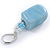 Light Blue Square Ceramic Bead Drop Earrings In Silver Tone - 50mm Drop - view 6