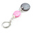 Pink/ Grey Black Shell Bead Drop Earrings In Silver Tone - 55mm L - view 5
