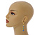 Multicoloured Glass Bead Linear Long Earrings in Gold Tone - 60mm L - view 3