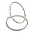 55mm Large Crystal Hoop Earrings in Silver Tone - view 2