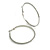 55mm Large Crystal Hoop Earrings in Silver Tone - view 4