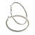 55mm Large Crystal Hoop Earrings in Silver Tone - view 7