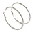55mm Large Crystal Hoop Earrings in Silver Tone