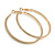 55mm Large Crystal Hoop Earrings in Gold Tone - view 6