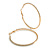 55mm Large Crystal Hoop Earrings in Gold Tone - view 2