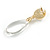 Statement White Faux Pearl Transparent Acrylic Teardrop Long Earrings in Gold Tone - 65mm L - view 5