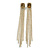 Statement Party Style Crystal Chain Extra Long Earrings in Gold Tone/ 14cm Drop - view 6