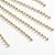 Statement Party Style Crystal Chain Extra Long Earrings in Gold Tone/ 14cm Drop - view 8