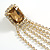 Statement Party Style Crystal Chain Extra Long Earrings in Gold Tone/ 14cm Drop - view 4