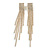 Statement Extra Long Clear Crystal Fringe Dangle Earrings in Gold Tone - 12cm Drop - view 8
