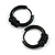 18mm D/ Minimalist Small Sleeper Hoop Huggie Earrings in Black Tone Suitable for Men/Women - view 2