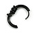 18mm D/ Minimalist Small Sleeper Hoop Huggie Earrings in Black Tone Suitable for Men/Women - view 5