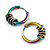 18mm D/ Minimalist Small Sleeper Hoop Huggie Earrings in Chameleon Tone Suitable for Men/Women - view 2
